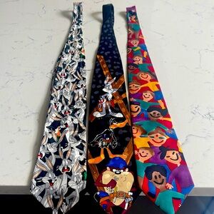 Ties: standard size for most men - 100 percent silk- add character to your suit